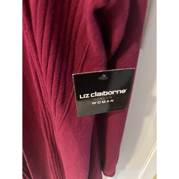 Liz Claiborne Sweater Plus 3X Open Cardigan Career Front Ribbed Casual Soft New - Picture 3 of 10